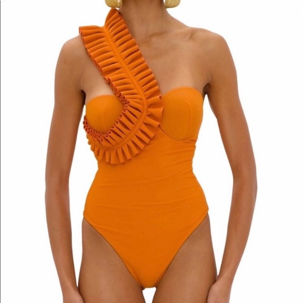 NWT Andrea Iyamah Nisi Orange One Piece Swimsuit